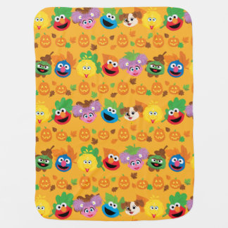 Sesame Street Autumn Leaves Pattern Baby Blanket