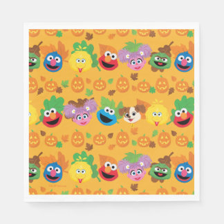 Sesame Street Autumn Leaves Pattern Napkins