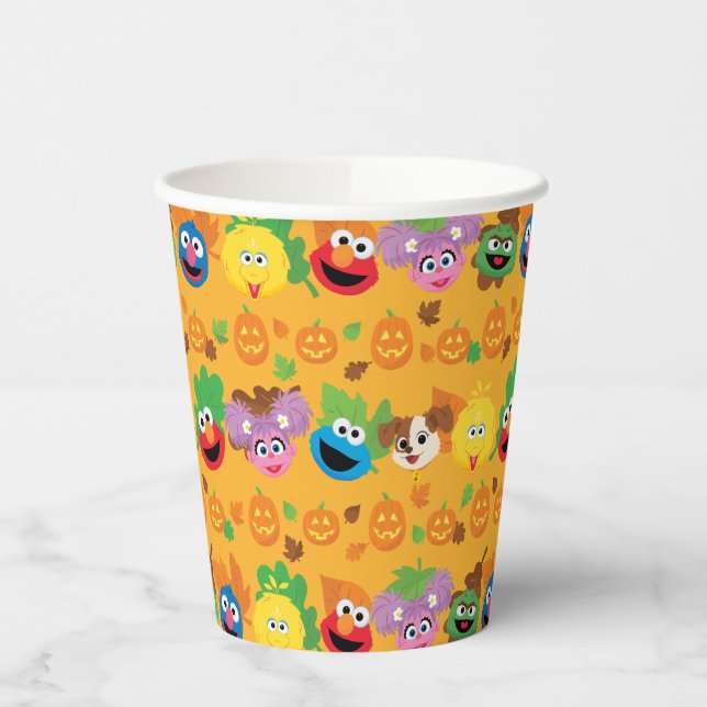 Sesame Street Autumn Leaves Pattern Paper Cups (Left)