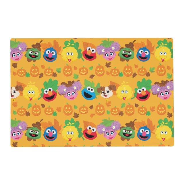 Sesame Street Autumn Leaves Pattern Placemat (Front)
