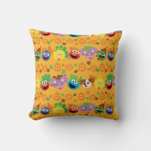 Sesame Street Autumn Leaves Pattern Throw Pillow