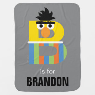 Sesame Street B is for Bert Baby Blanket