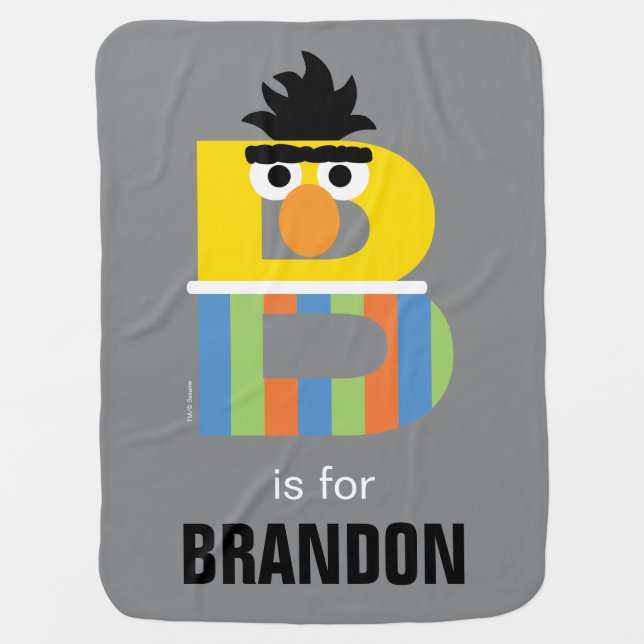 Sesame Street | B is for Bert Baby Blanket (Front)