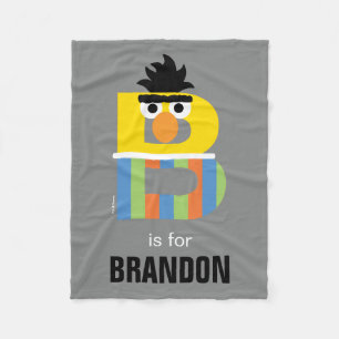 Sesame Street B is for Bert Fleece Blanket