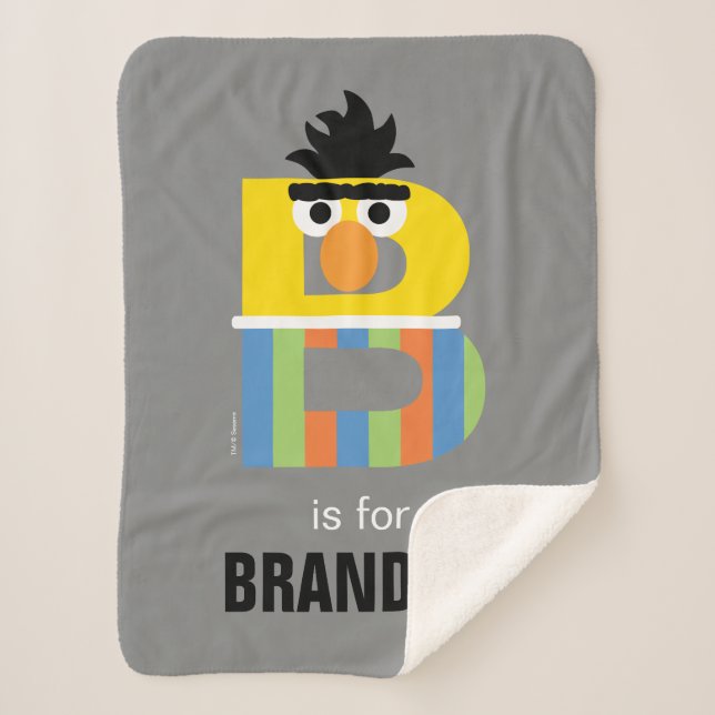 Sesame Street | B is for Bert Sherpa Blanket (Front)