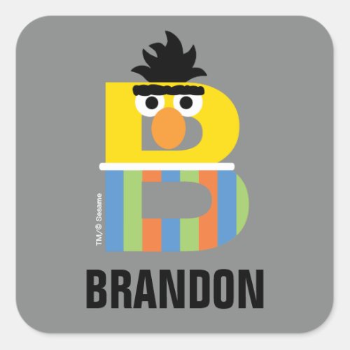 Sesame Street  B is for Bert Square Sticker