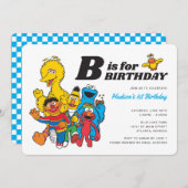 Sesame Street | B is for Birthday Boy Invitation (Front/Back)