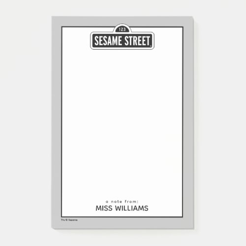 Sesame Street  BW Logo  Add Your Name Post_it Notes