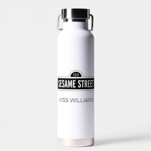 Sesame Street  BW Logo  Add Your Name Water Bottle