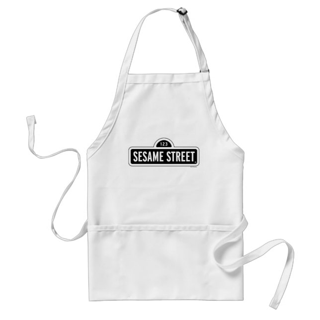 Sesame Street | B&W Logo Adult Apron (Front)