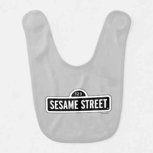 Sesame Street  BW Logo Baby Bib