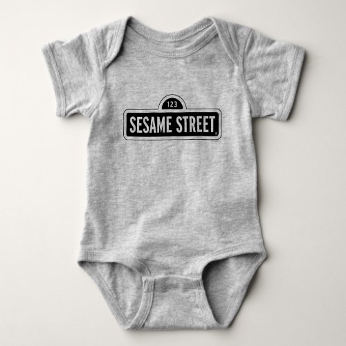 Sesame Street  BW Logo Baby Bodysuit