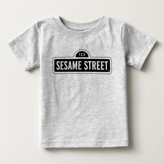 Sesame Street | B&W Logo Baby T-Shirt (Front)