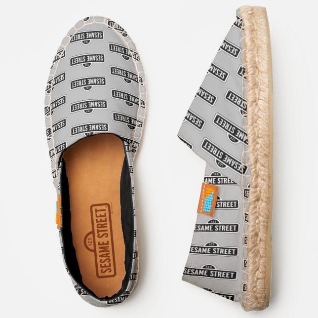Sesame Street | B&W Logo Espadrilles (Side)