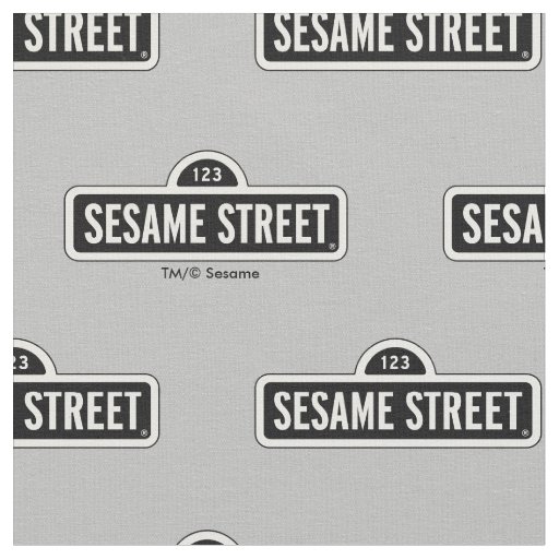 Sesame Street | B&W Logo Fabric