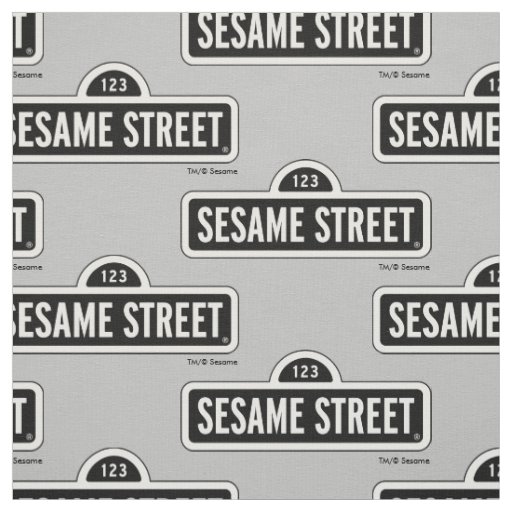 Sesame Street | B&W Logo Fabric