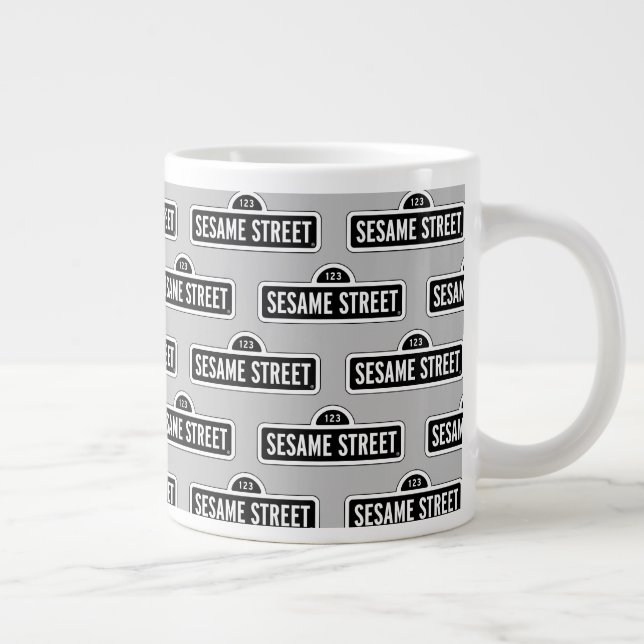 Sesame Street | B&W Logo Giant Coffee Mug (Right)