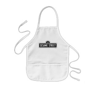 Sesame Street B&W Logo Kids' Apron