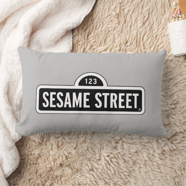 Sesame Street | B&W Logo Lumbar Pillow (Blanket)