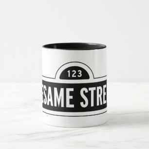 Sesame Street B&W Logo Mug