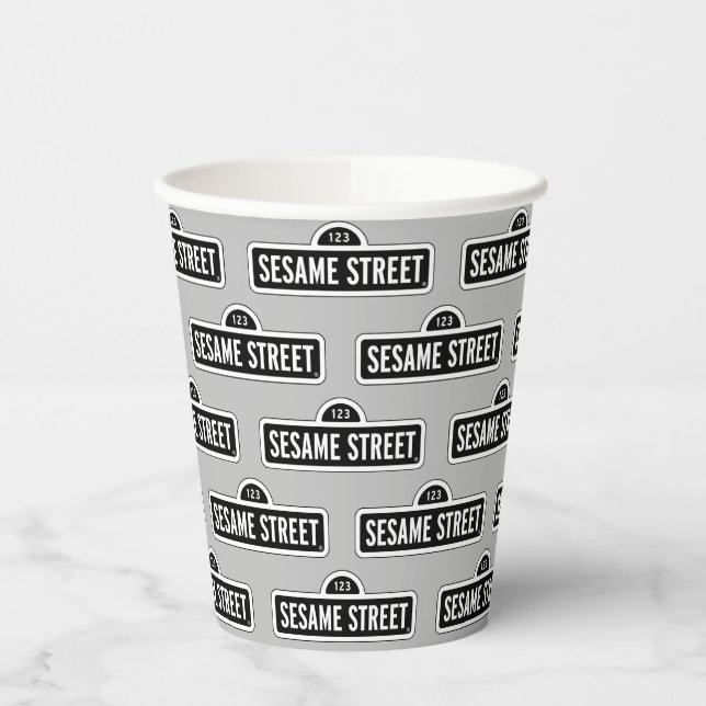 Sesame Street | B&W Logo Paper Cups (Left)