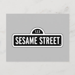 Sesame Street   B&W Logo Postcard