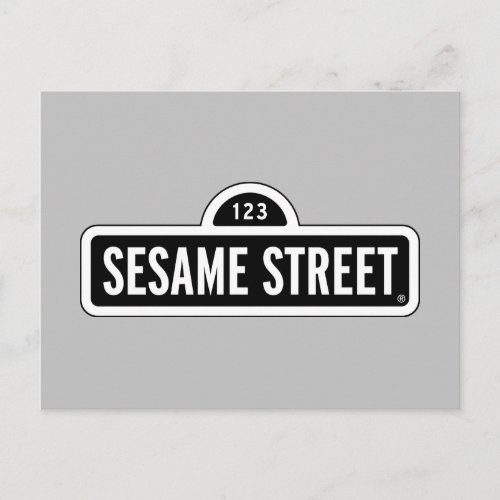Sesame Street  BW Logo Postcard
