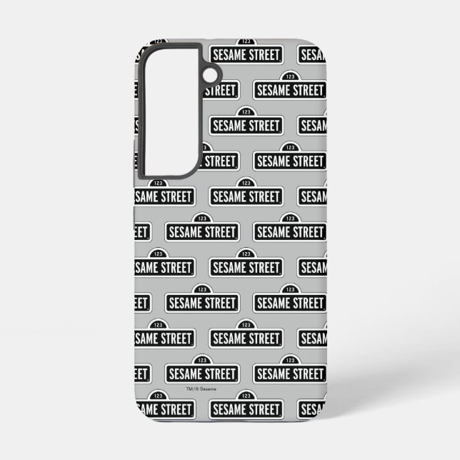 Sesame Street | B&W Logo Samsung Galaxy Case (Back)