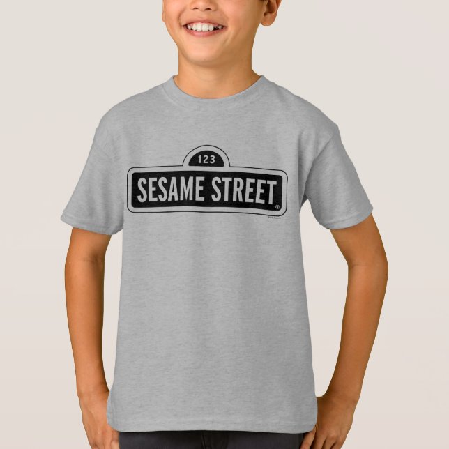 Sesame Street | B&W Logo T-Shirt (Front)
