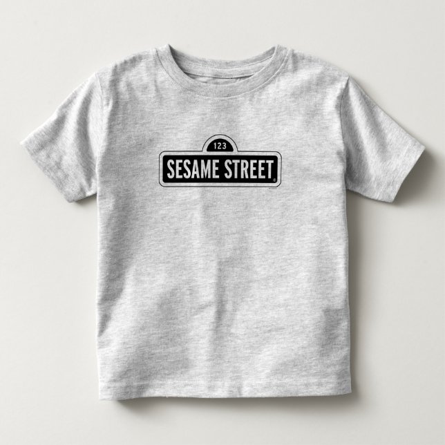Sesame Street | B&W Logo Toddler T-shirt (Front)