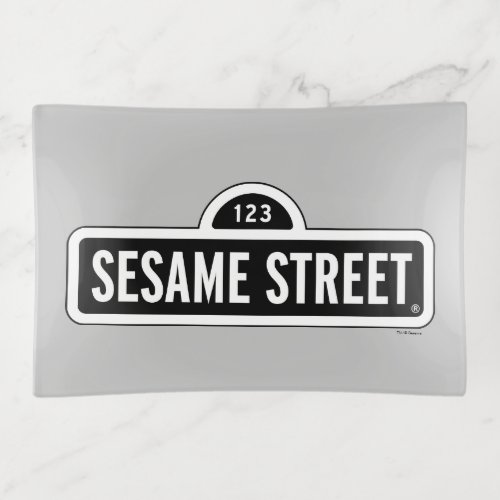 Sesame Street  BW Logo Trinket Tray