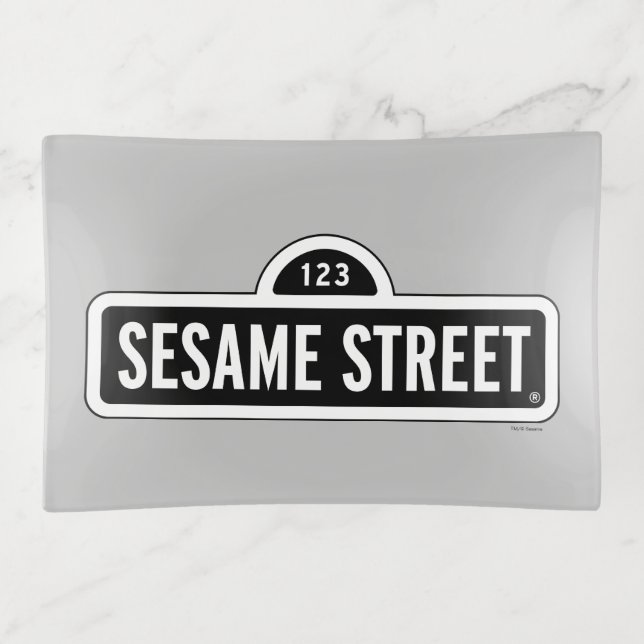 Sesame Street | B&W Logo Trinket Tray (Front)