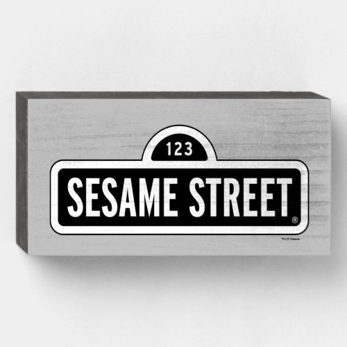 Sesame Street  BW Logo Wooden Box Sign