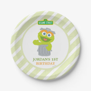 Sesame Street Baby Oscar the Grouch Birthday Paper Plates