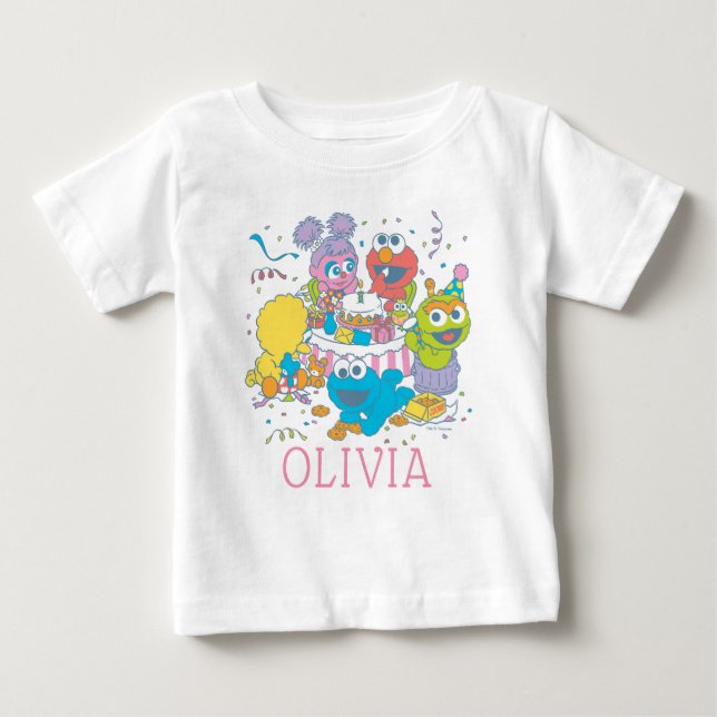 Sesame Street | Baby's First Birthday Baby T-Shirt (Front)