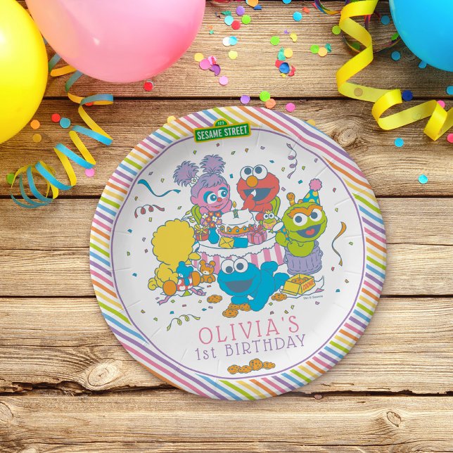 Sesame Street | Baby's First Birthday Paper Plates (Creator Uploaded)