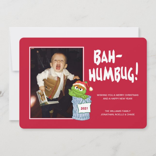 Sesame Street | Bah Humbug Oscar with Photo (Front)
