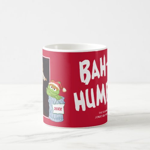 Sesame Street  Bah Humbug Oscar with Photo Coffee Mug