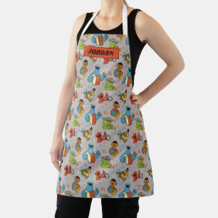 Sesame Street Band Grey Pattern Apron