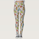 Sesame Street Band Grey Pattern Leggings<br><div class="desc">This fun pattern features all your favorite Sesame Street characters playing musical instruments on a grey background.  © 2021 Sesame Workshop. www.sesamestreet.org</div>