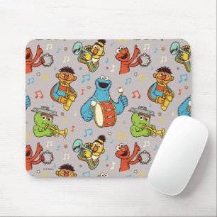 Sesame Street Band Grey Pattern Mouse Pad