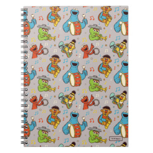 Sesame Street Band Grey Pattern Notebook