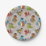 Sesame Street Band Grey Pattern Paper Plates