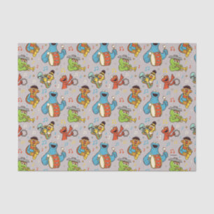 Sesame Street Band Grey Pattern Tissue Paper