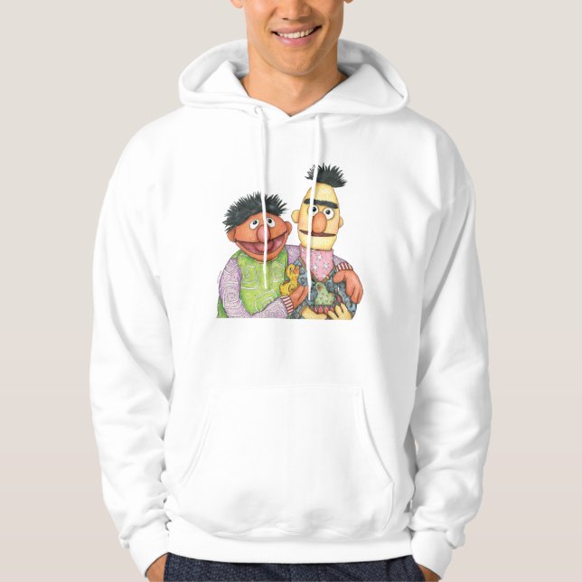 Sesame Street Bert and Ernie Watercolor Hoodie (Front)