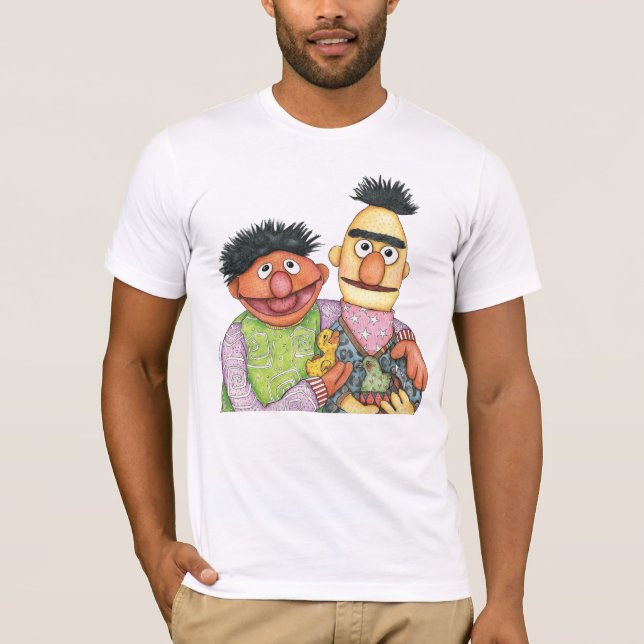 Sesame Street Bert and Ernie Watercolor T-Shirt (Front)