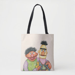 Sesame Street Bert and Ernie Watercolor Tote Bag