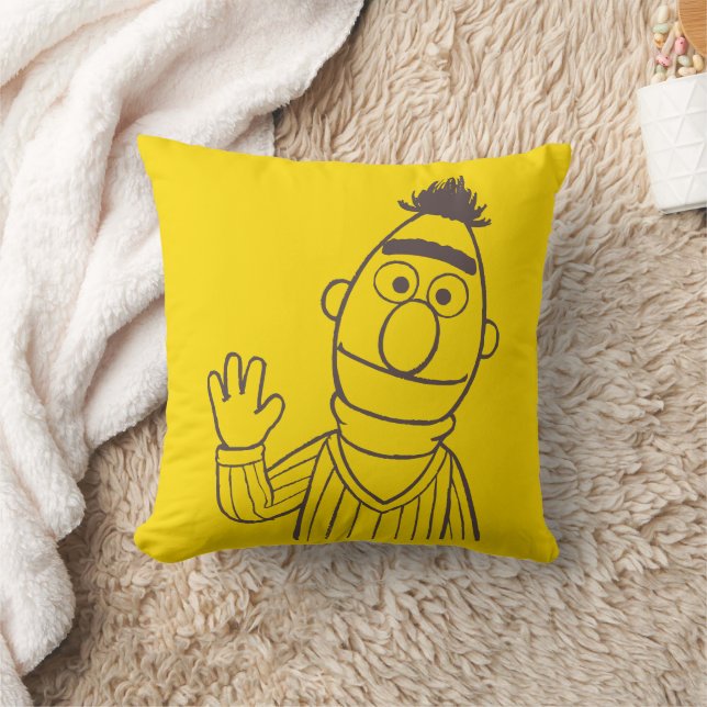 Sesame Street | Bert Bright Throw Pillow (Blanket)