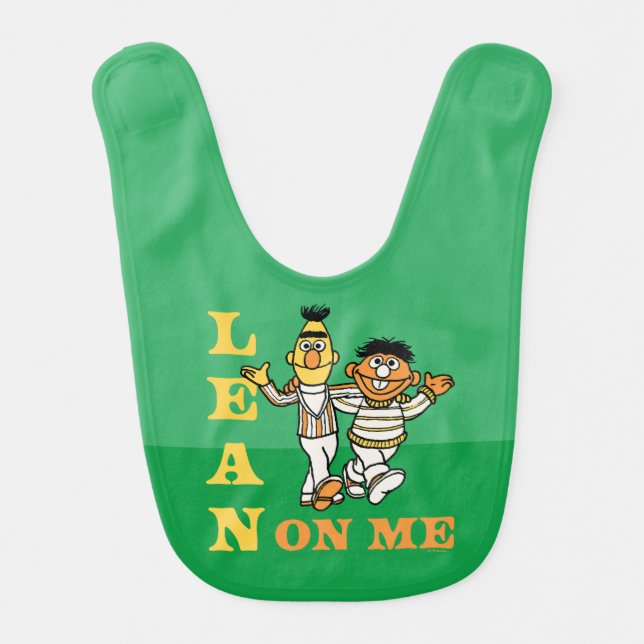 Sesame Street | Bert & Ernie Lean on Me Baby Bib (Front)