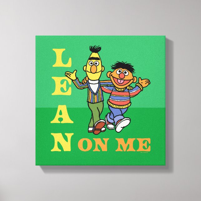 Sesame Street | Bert & Ernie Lean on Me Canvas Print (Front)